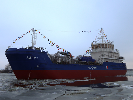 Третье экологическое судно проекта RST38 спущено на воду