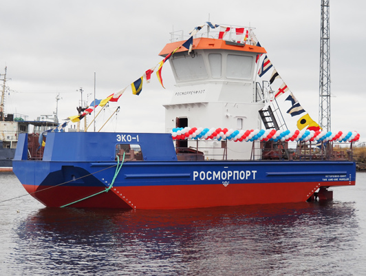 Второе в серии экосудно проекта NE028 для морского порта Находка спущено на воду