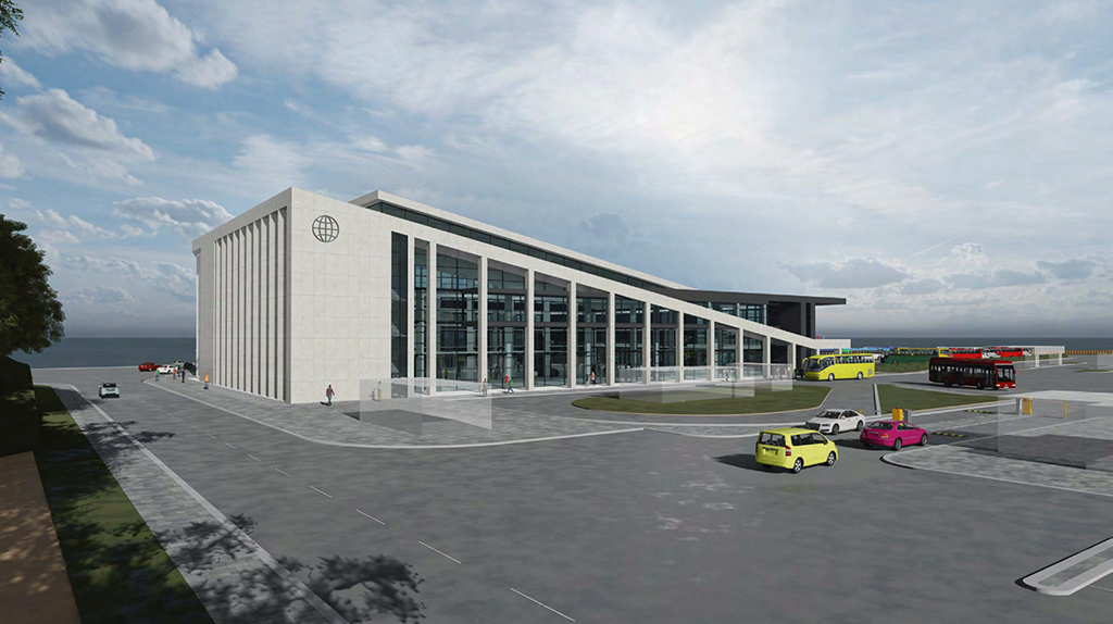 3D-модель международного морского терминала 3D-модель международного морского терминала