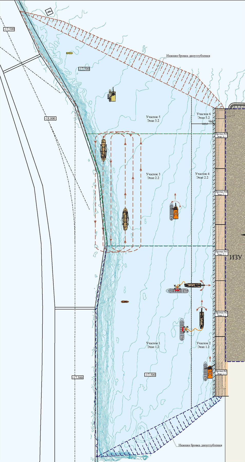 Схема дноуглубления Схема дноуглубления