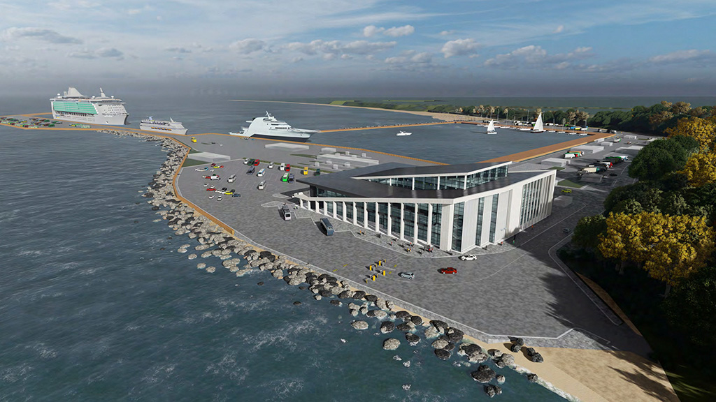 3D-модель международного морского терминала 3D-модель международного морского терминала